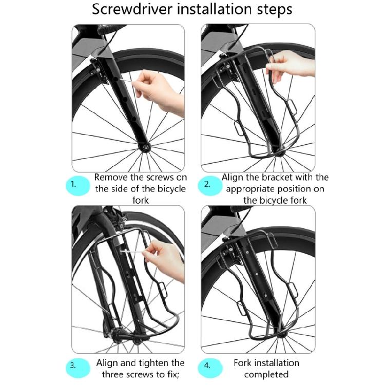 Light Weight Metal Bicycles Front Fork Rack Suitable For Various Models Perfect for Tourings Camping and Daily Commutes