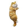 Simulation Furry Cat Ornament Plush Animal Figurine Realistic Fluffy Kitten Model Hanging Cat Decoration for Home TV Stand Shelf Decor
