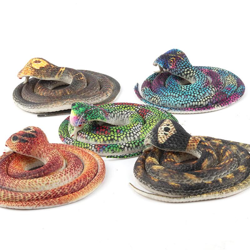 75cm Realistic Rubber Snake Toy - Scary, Funny, Creative Fake Animal Model for Children