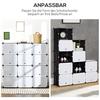 Shoe Rack with 12 Cubes Plug-in Shelf Freestanding Shoe Box 3 Rows 4 Tiers Large Capacity Flip Design Shoe Cabinet Organizer Entryway Furniture