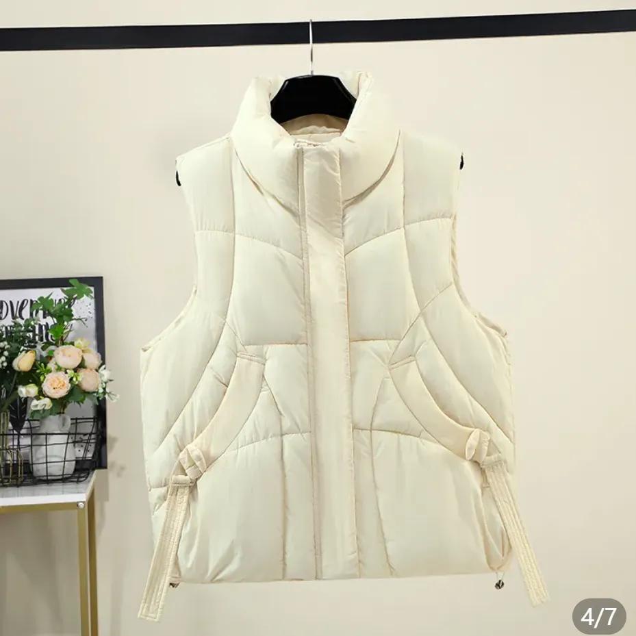 Women’s Puffer Vest Jackets Sleeveless Padded Gilet Coat Trendy Full Zip Outerwear Jackets Sleeveless Padded Jackets Outerwear