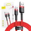 Kabel Usb Do Usb-C Baseus Cafule 3A 1M (Czerwony)