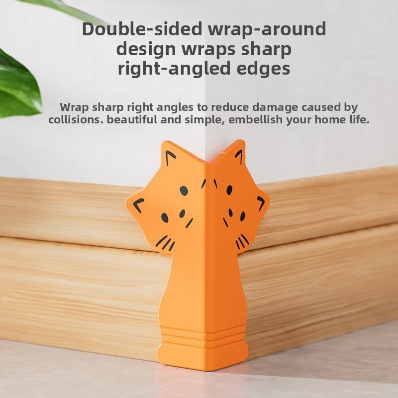 4pcs.2025 New Silicone Cartoon Corner Protectors, Full-Wrap Adhesive Guards for Table & Wall, Baby Home Safety Bumpers.