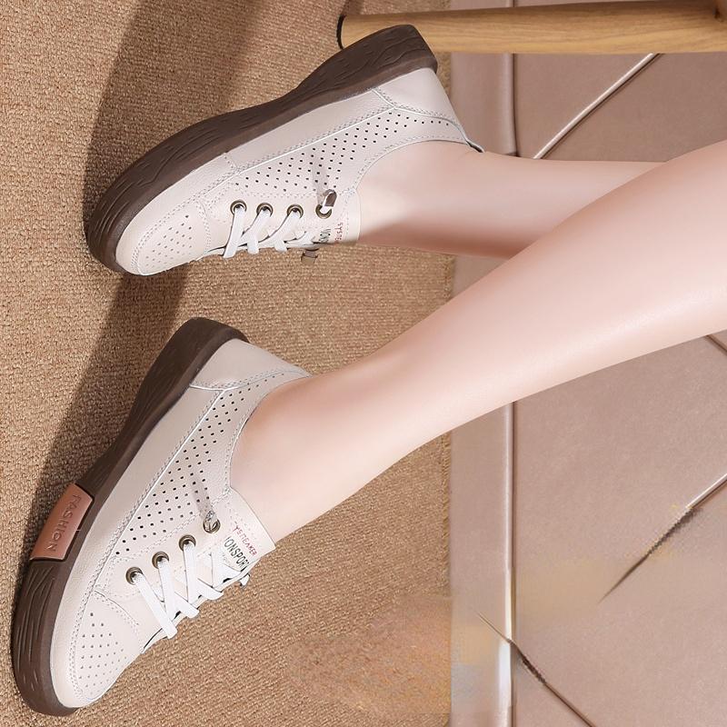 New Women Casual Shoes Flat Breathable White Sneakers Lightweight Shoes Woman Tennis Outdoor Running Shoe Travel Footwear