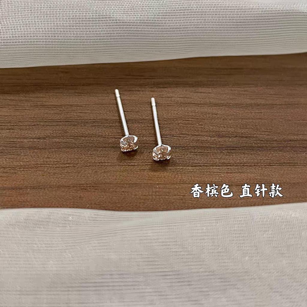 Color Zircon Huazi Earrings Super Flash Dopamine 925 Earrings 2025 New Popular High-end Ear