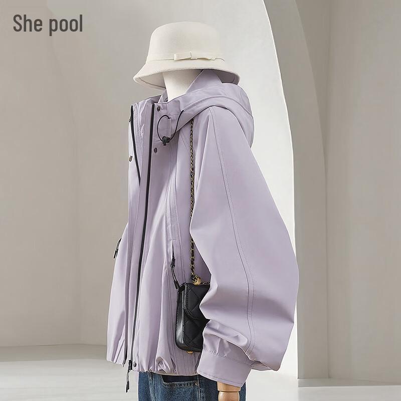 

Женская повседневная свободная куртка на молнии с капюшоном M