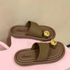 New Set of Toe Cool Slippers Women's Fashion Summer Versatile Flat Bottom Niche Casual Beach Shoes Women