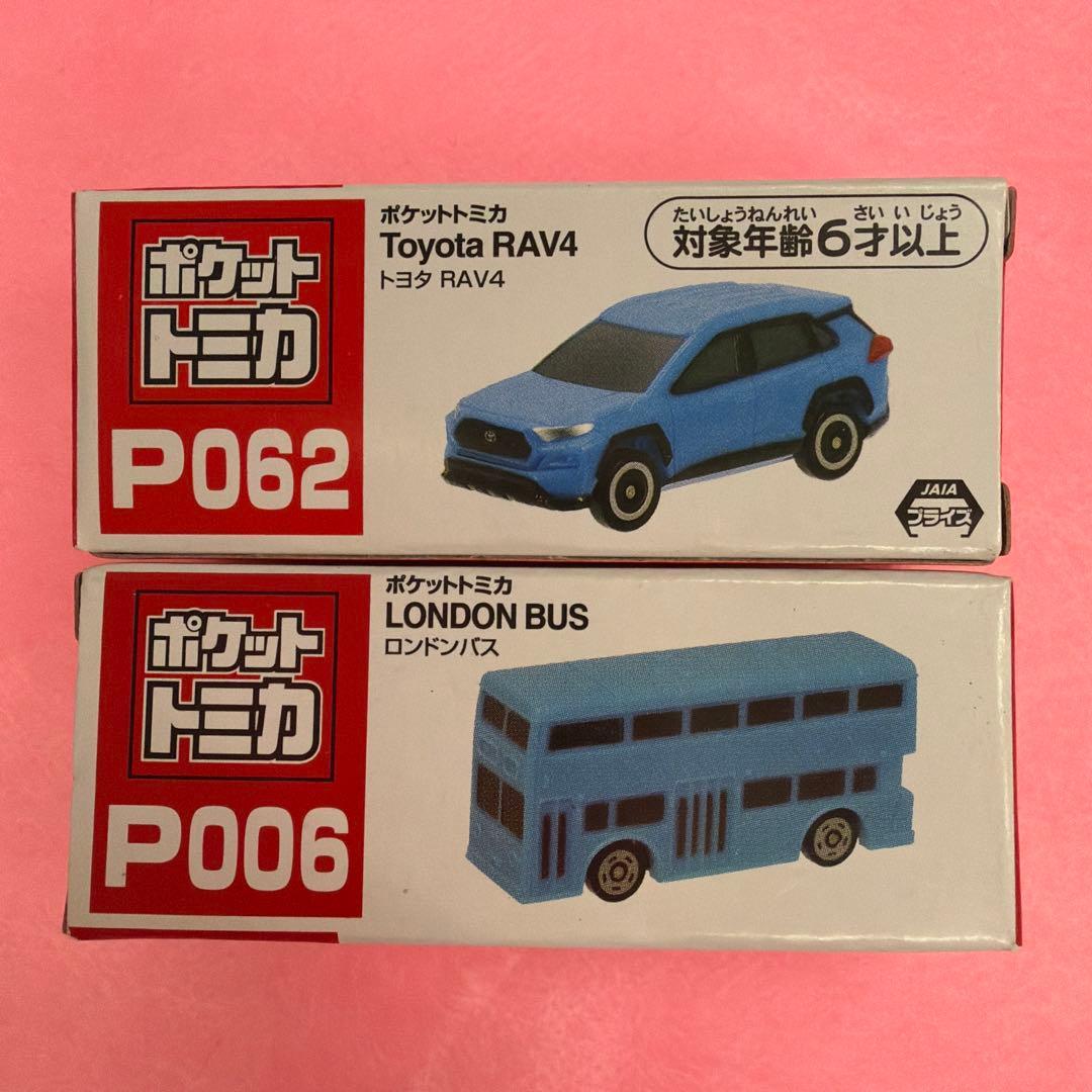 Использованный Pocket Tomica P062 RAV4 P006 Лондонский автобус