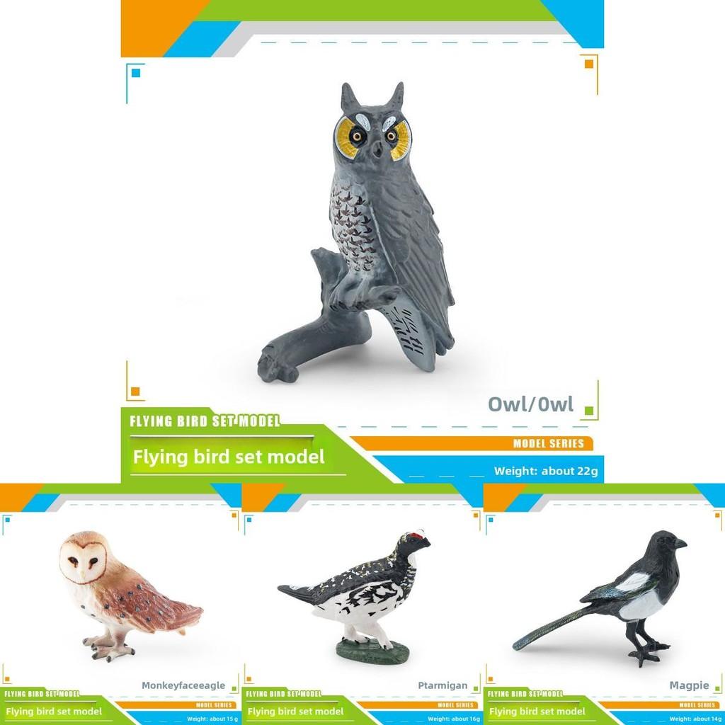 Parrot And Owl Figurines Made Of Plastic For Display And Educational Purposes