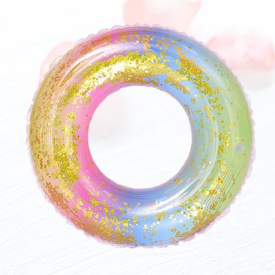 Σωσίβιο με Πούλιες Χρώματος Ουράνιου Τόξου Σωσίβιο Πισίνας Πάχους Ημιδιαφανές Σωλήνας Νερού Σχεδία Για Πάρτι σε Εσωτερική Πισίνα Ψυχαγωγία