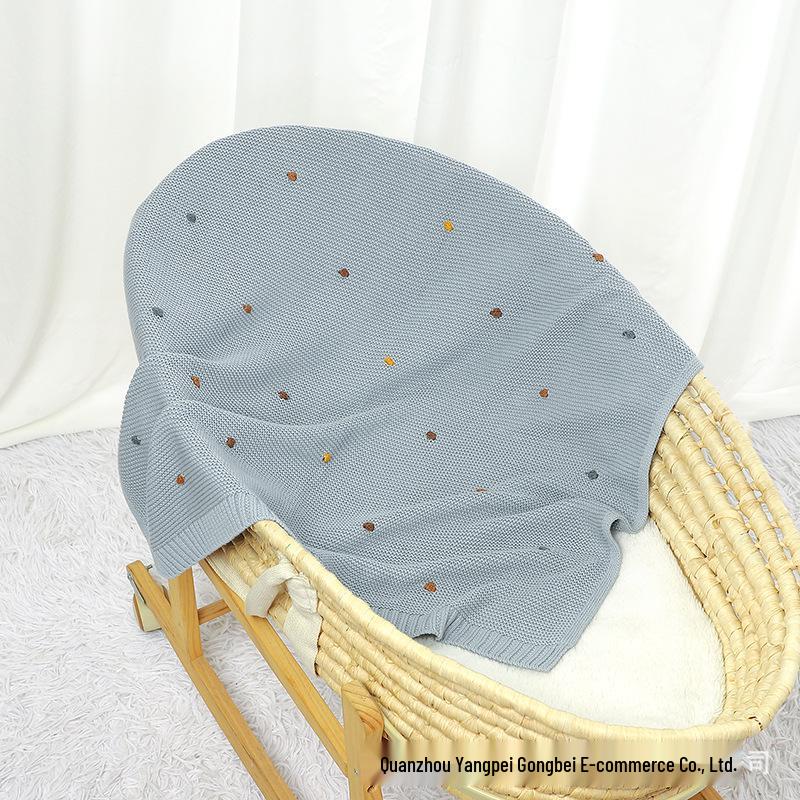 Hot-Selling Cotton Crochet Baby Swaddle & Stroller Blanket for Spring/Summer