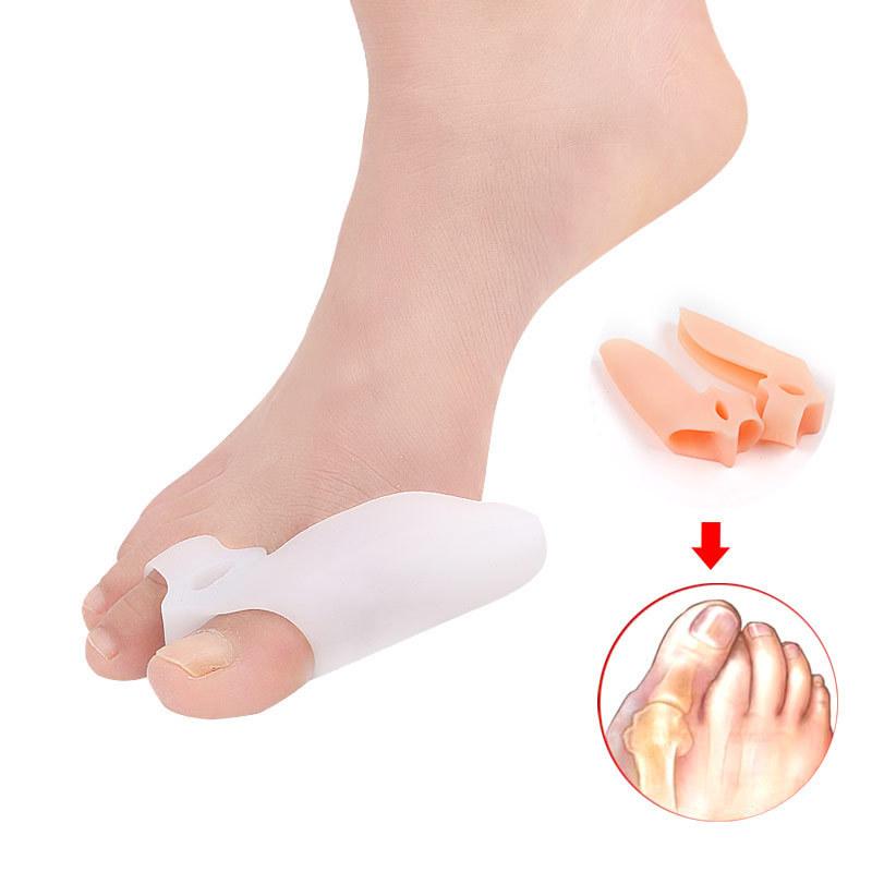 Hallux Valgus Orthosis, Double Ring Daily SEBS Toe Care Protective Foot Cover Foot Refolding Toe Separation Orthosis