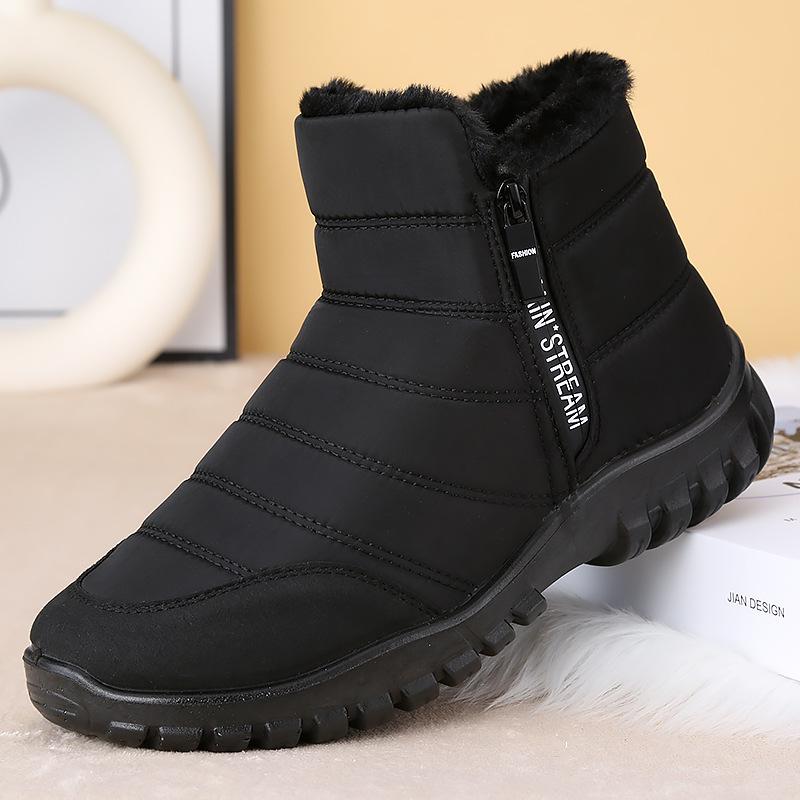 Herren Wasserdichte Winter Schneestiefel mit Plüschfutter - Warme, lässige, hochgeschnittene Wanderschuhe für Outdoor-Aktivitäten
