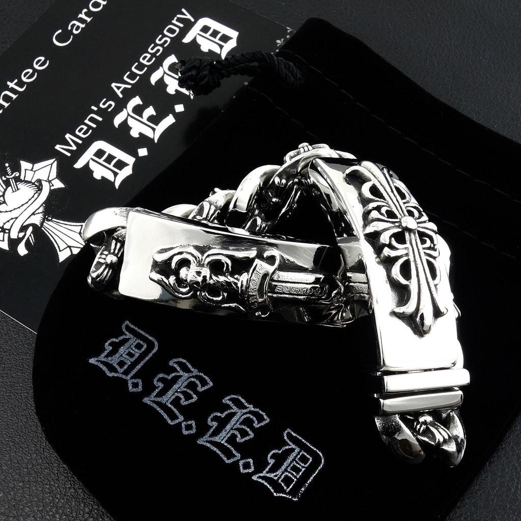 Bracelet Stainless Steel Accessory Floral Cross Dagger Dbr02 [D.E.E.D] Men's &