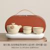 Portable Tea Set for One Person To Drink Ladies A Pot A Cup Three Cups Quick Cup Ceramic Outdoor Plum Blossom Travel Tea Set