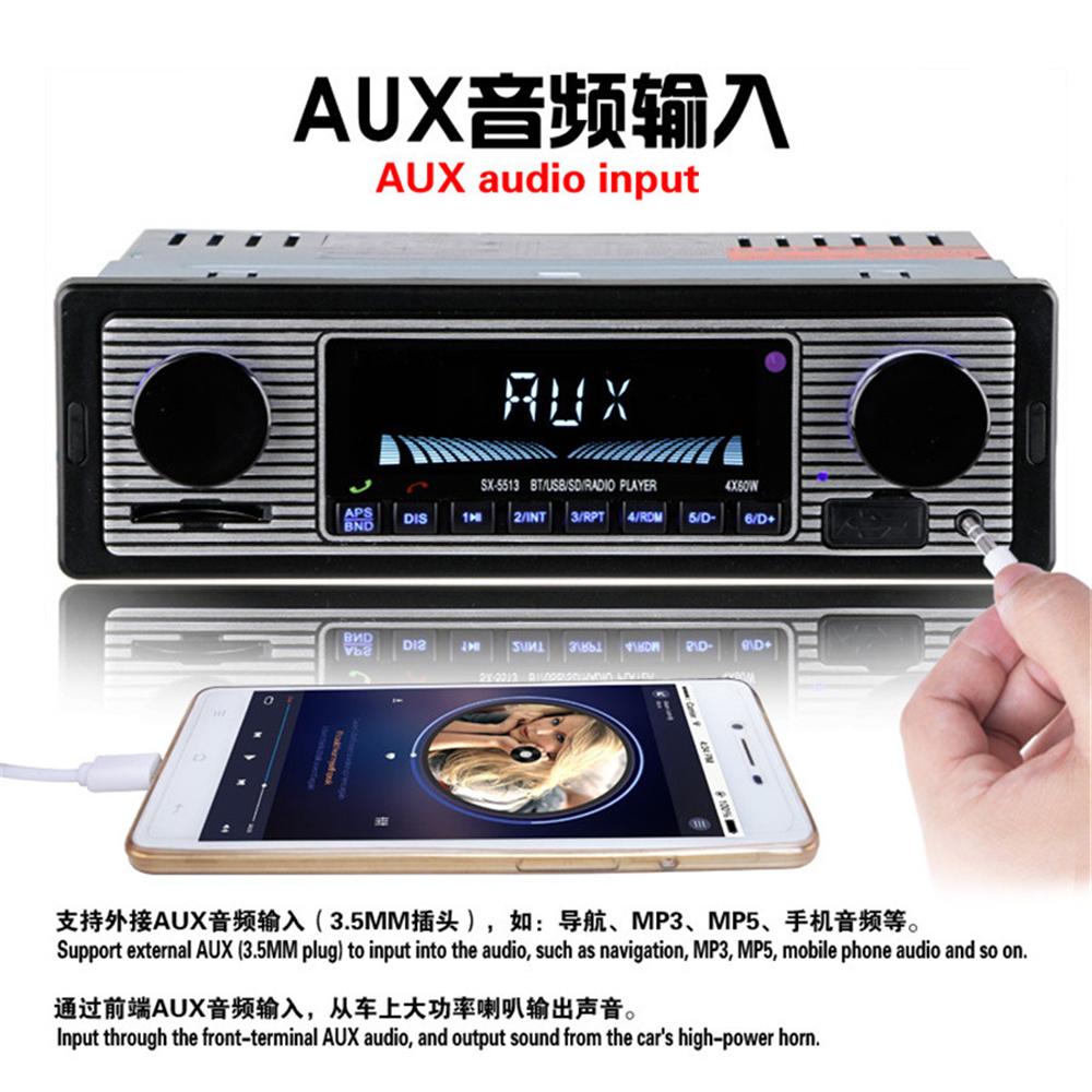 New 4-Channel High Power Output In-Dash Car Bluetooth Stereo Aux Usb/Sd/Fm/Wma/Mp3/Wav Radio Player