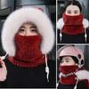 Windproof Fleece Lined Cycling Pullover Hat With Full Face Mask And Ear Protection For Adult Skiing Hiking Camping