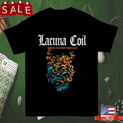 Lacuna Coil Ignite The Fire Trasa 2024 Koszulka Unisex Pełny Rozmiar S-5XL BL1086