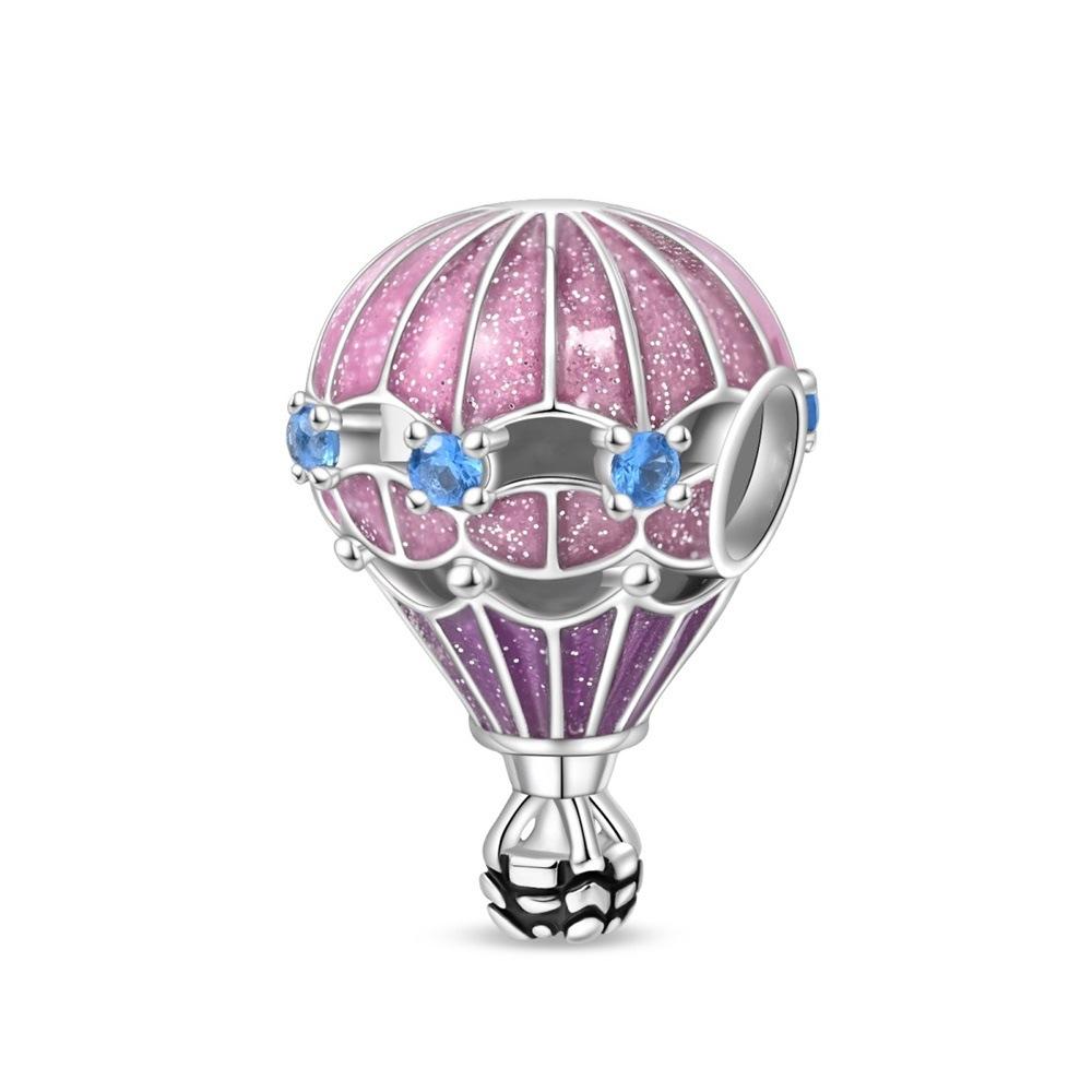 2026 Romantic Around The World Car Hot Air Balloon Charm Charm Charm Beaded DIY Jewelry Accessories Bracelet 925 Silver