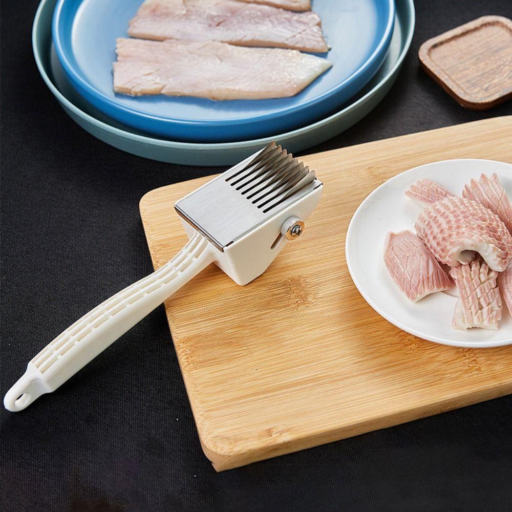 Stainless Steel Cuttlefish Cutter Portable Pig Skin Chicken Cutter  For Seafood Squid