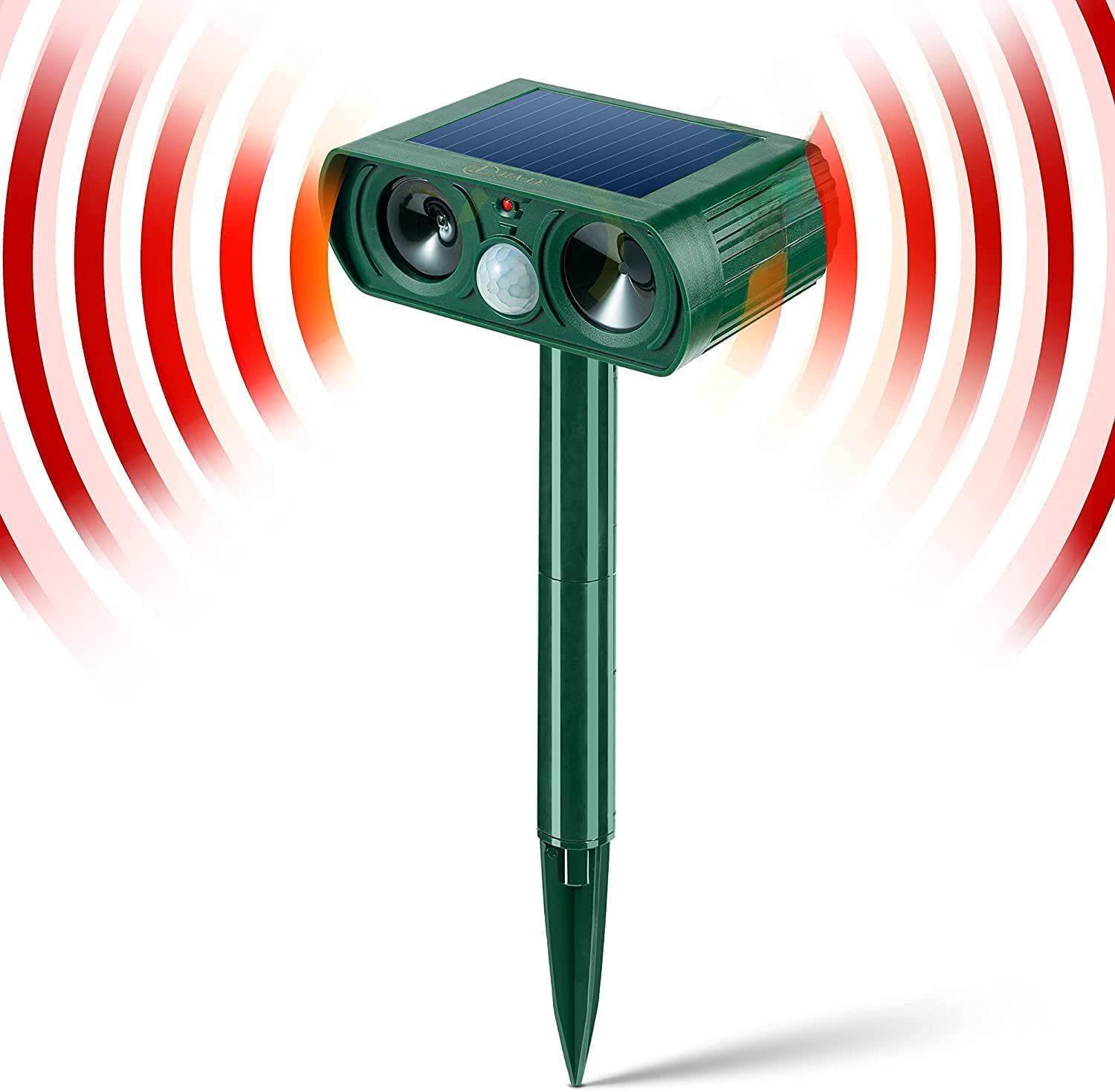 

Ультразвуковой солнечный отпугиватель животных для кошек, мышей, птиц, собак и змей лес зеленый