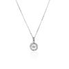 Moon Circle Necklace Women's Light Luxury One Carat Pendant Niche Design Sense Advanced Simple Versatile Clavicle Chain