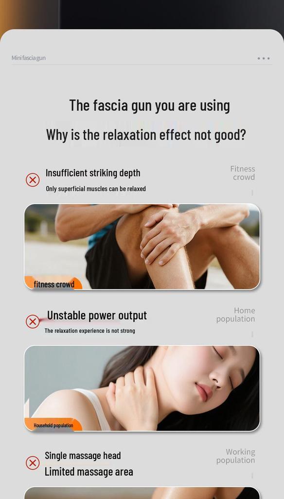 Mini Professional Grade Multi-Ball Portable Fascia Gun Massager