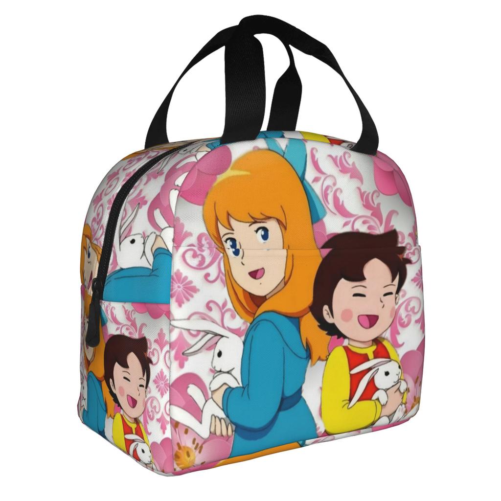 Anime Heidi Ragazza delle Alpi Fumetto Cartone Animato Riutilizzabile Pranzo Scatole Multifunzione Frigo Termico Cibo Isolato Pranzo Borsa Scuola