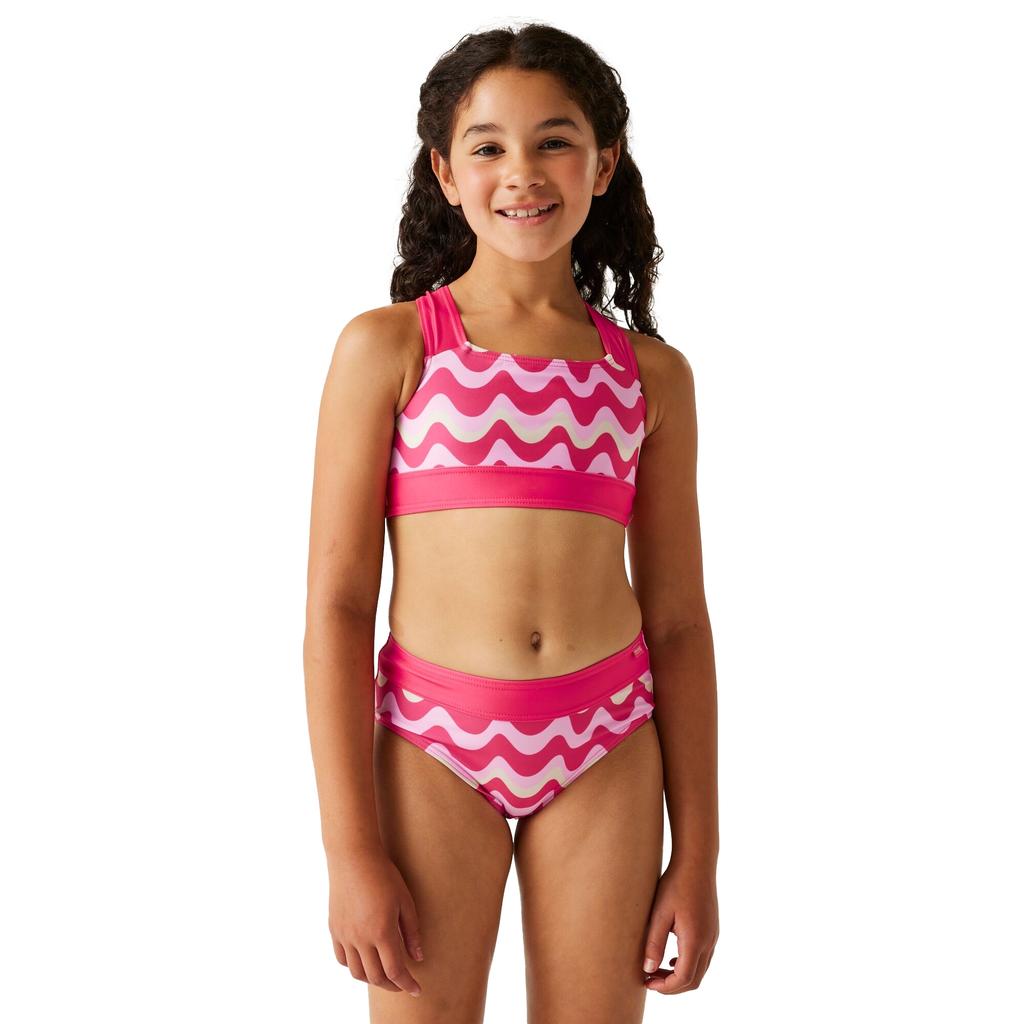 Regatta Girls Dakaria III Wavy Striped Bikini Set