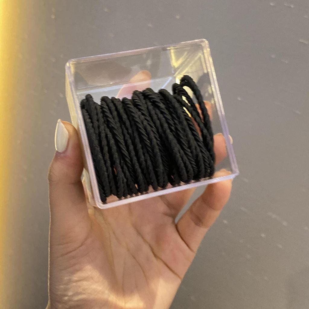6-Pack Frosted Elastic Hair Rings - Durable, Simple Ponytail Bands for Women