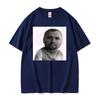 Porträt Meme Print T-Shirt Unisex Lustiges Internet-Meme Quadratisches Foto Grafik Rundhals Kurzarm Weiche Baumwolle Humor Lässige Oberteile