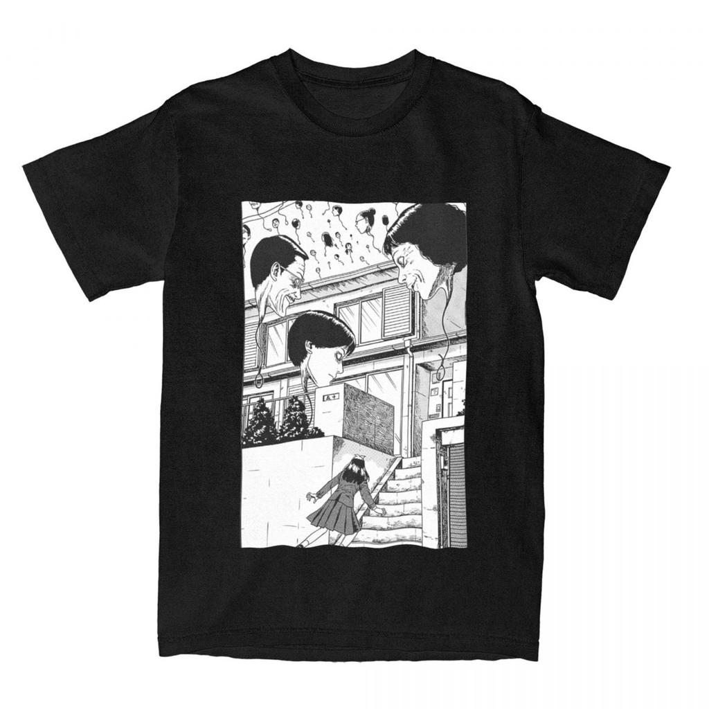 Haikyuu T-Shirt Hanging Balloons 100 Cotton T-Shirts Junji Ito Anime Tee Shirt for Men Summer Y2K Casual Short Sleeve Top Tees