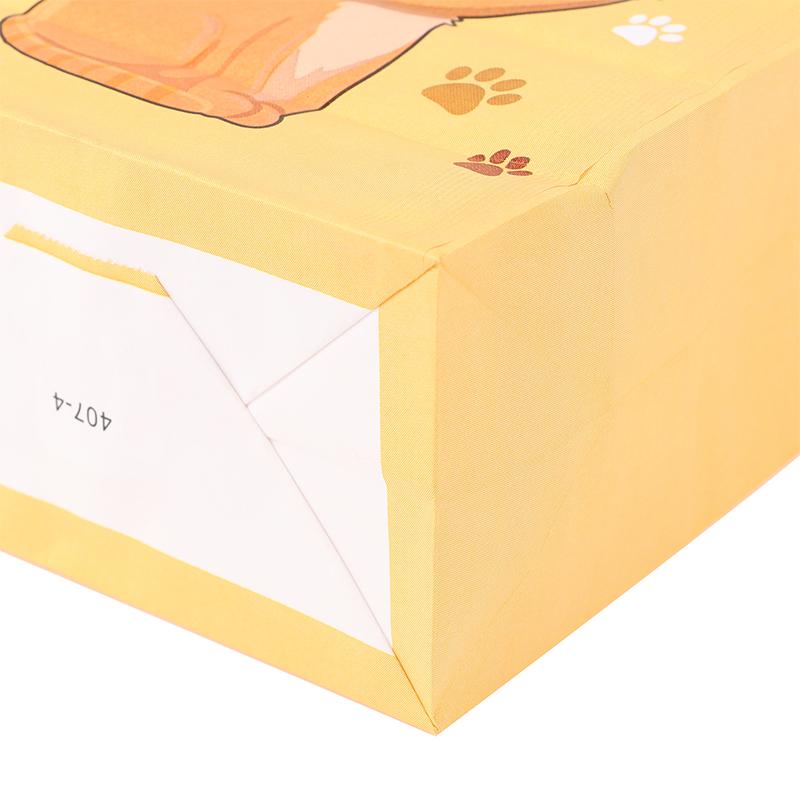 6 Stück bunte Süßigkeitentüten mit Cartoon-Katzenpfotenabdruck, Papier, Geschenktüten mit Griffen für Haustier-Thema, Kindergeburtstagsparty, Dekorationen, Gastgeschenke