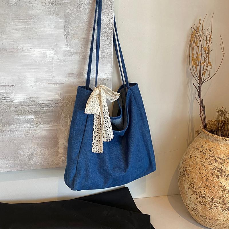 IELGY Casual Commuter Large Capacity Denim Tote Bag