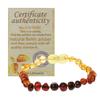 Ekte Baltic Amber Teething Armbånd Rå og ankel babyperler for bitringer