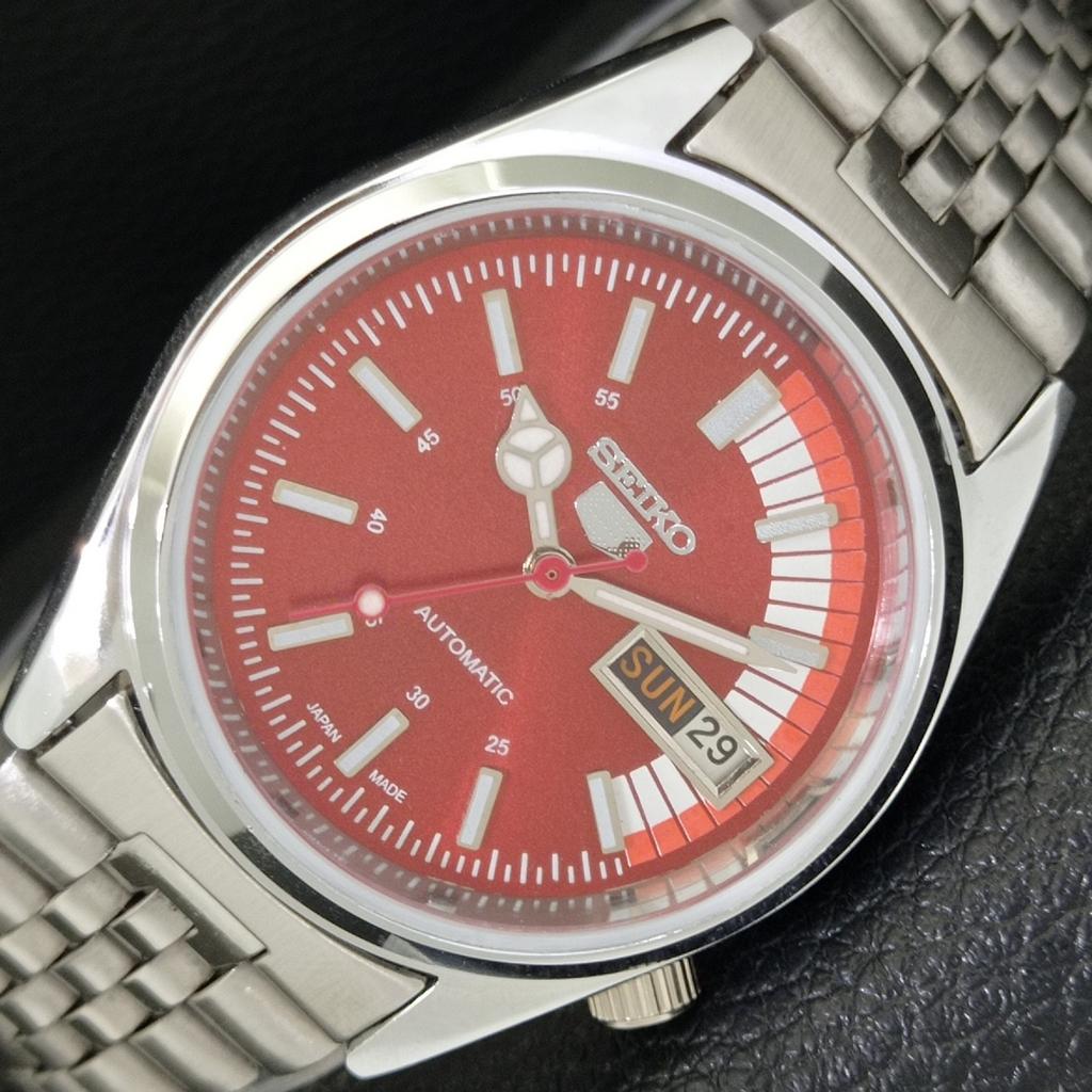 

REFURBISHED VINTAGE SEIKO 5 AUTOMATIC 6309A JAPAN MENS RED DIAL WATCH a441083-4 Sk-a441083