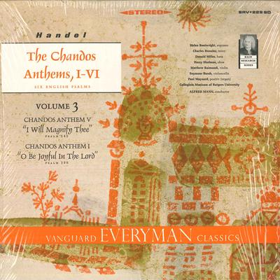 LP Record GEORG FRIEDRICH H?NDEL ; THE COLLEG - The Chandos Anthems, I-VI, Volume 3 SRV229SD Vanguard 1966 US Classical Used
