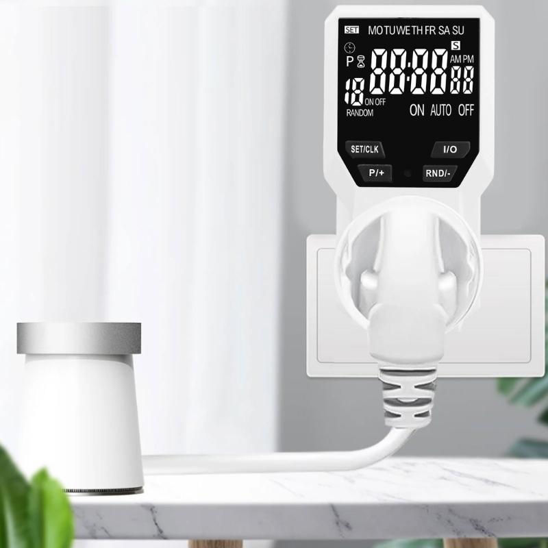British Standard Large Screen Display Programmable Outlet with Multiple Timing Picks Suitable for Home & Office Use