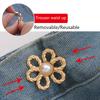 Reusable Detachable Waistband Flower Buttons Tool Jeans Waist Buckle Adjustment Button For Pants Jeans Waist Clip