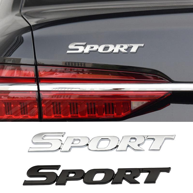 3d Chrome Black Metal Car Letters Carbon Sport Emblem Badge Decal Sticker For Highlander Rav4 Yaris Sport Logo Accessories