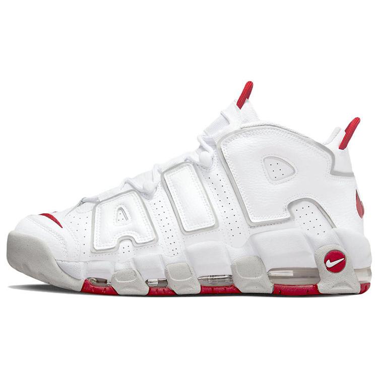 New Nike Air More Uptempo 96 White Grey Fog University Red DX8965-100