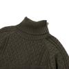 Nike Solid Color Twisted Knit Pile Collar Sweater Men Sweater Khaki-Green FB7771-325