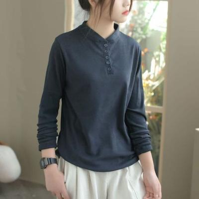 Solid Color Pullover Bottoming Shirt for Women Autumn and Winter Women's Tops Commuting Casual Fashion