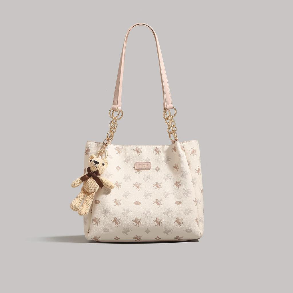 Pegasus Small Tote Bag One-shoulder Crossbody Bag Commuter Basket Handbag High-end Feeling Large Capacity