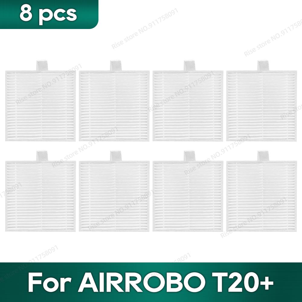 Fit for AIRROBO T20+ / T25+ / T30+ / L40+ / L50+ / L60+ / FIXR T20 Accessories Main Brush Hepa Filter Dust Bag Mop Washcloth