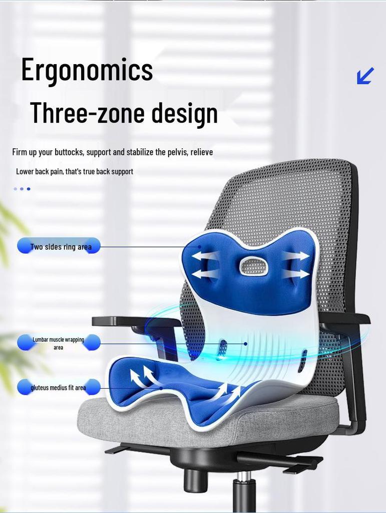 Ergonomischer Haltungskorrekturstuhl für langes Sitzen - Grau, Geeignet für den Innen- und Außenbereich