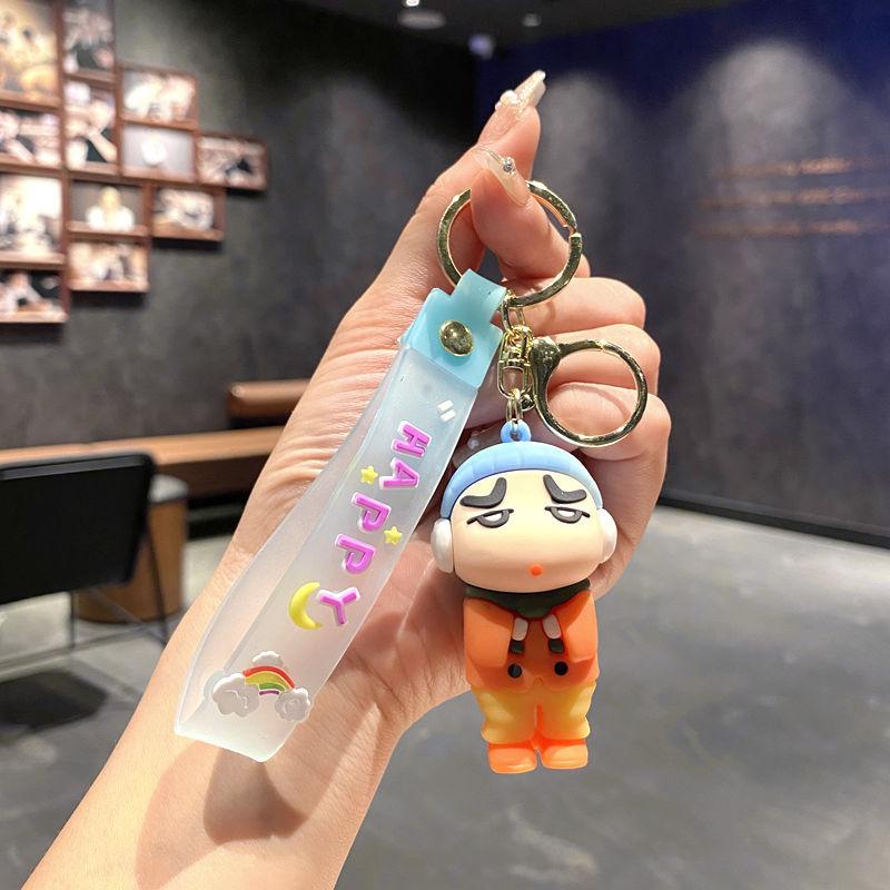 Creative Cute Cross-Dressing Crayon Small New Keychain Cartoon Doll Bag Pendant Pendant Car Key Chain Gift