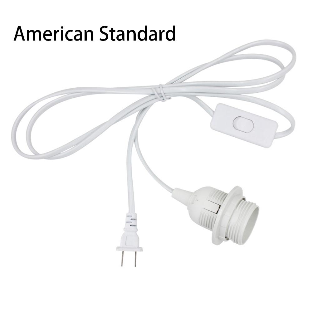 Lamp Base Holder Power Cord Cable 1.8m E27 EU Hanging Pendant LED Light Fixture Lamp Bulbs Socket Cord Adapters With Switch 220V