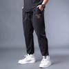 Men's Oversized Casual Trousers Loose-Fit Plus Size Long Trousers Summer Ice-Silk Cooling Sports Trousers Cuffed Trousers