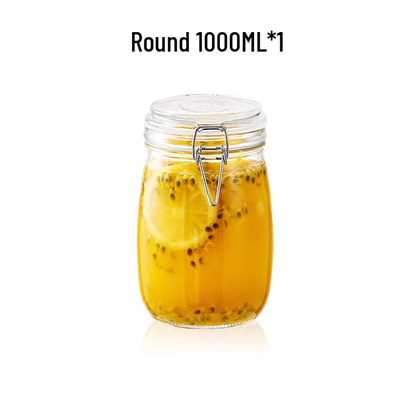 Transparent Glass Sealable Food Storage Jar & Pickling Crock